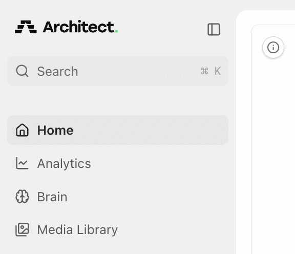 Animated Architect sidebar refinement